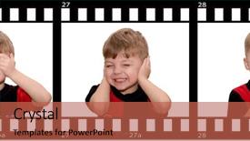  Presentation with hear - Cool new PPT theme with kids rights - hear no evil see no backdrop and a red colored foreground