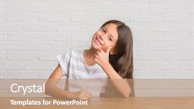  Presentation with kid unity - Theme enhanced with kids rights - young hispanic kid sitting background and a  colored foreground