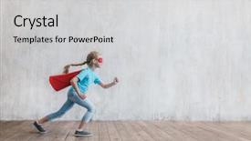  Presentation with active citizenship to the risk of social exclusion - Beautiful theme featuring kids running - active little girl backdrop and a light gray colored foreground