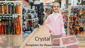  Presentation with nanostructured lipid carrier - Amazing PPT theme having kids shopping - happy little girl with carrier backdrop and a lemonade colored foreground