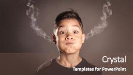  Presentation with unity kid - Amazing presentation having kids smoking - kid with smoke on his backdrop and a violet colored foreground