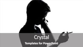  Presentation with cut - PPT layouts consisting of kids smoking - one caucasian young teenager silhouette background and a dark gray colored foreground