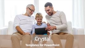  Presentation with generation - Cool new presentation with kids social - family generation technology and people backdrop and a coral colored foreground