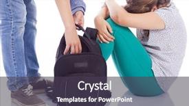  Presentation with bullying - Audience pleasing theme consisting of city relaxing at cafe backdrop and a gray colored foreground