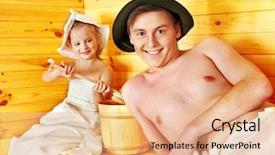  Presentation with child support family law - Audience pleasing PPT theme consisting of kids spa party - happy family with child relaxing backdrop and a coral colored foreground