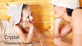  Presentation with holy family the child jesus - Colorful presentation theme enhanced with kids spa party - happy family with child relaxing backdrop and a coral colored foreground