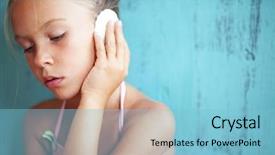  Presentation with blue stars - Slide deck enhanced with kids stars - 7 years old child holding background and a light blue colored foreground