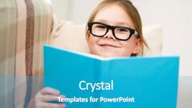  Presentation with storybook - Audience pleasing PPT theme consisting of kids storybook - cute little girl is reading backdrop and a  colored foreground