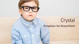  Presentation with storybook - Theme featuring kids storybook - little boy is reading book background and a lemonade colored foreground