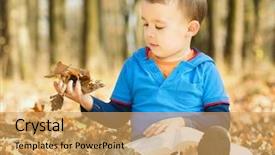  Presentation with storybook - Audience pleasing presentation design consisting of kids storybook - little boy is reading book backdrop and a yellow colored foreground