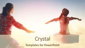  Presentation with mom - Cool new presentation design with kids success - dreams of travel child girl backdrop and a cream colored foreground