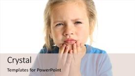  Presentation with pastel cute - Colorful slide deck enhanced with kids teeth - cute little girl suffering backdrop and a lemonade colored foreground
