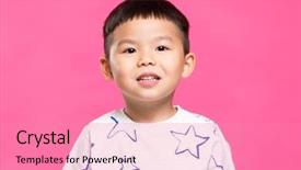  Presentation with kid bone - Colorful theme enhanced with kids teeth - little asian kid backdrop and a  colored foreground