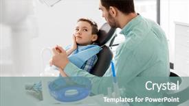  Presentation with kids dental - PPT theme consisting of kids teeth - medicine dentistry and healthcare concept background and a seafoam green colored foreground