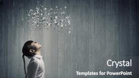  Presentation with school - Beautiful slide deck featuring kids thinking - girl of school age backdrop and a  colored foreground