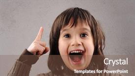  Presentation with human face set of faces - Amazing presentation having kids thinking - one kid - many faces backdrop and a tawny brown colored foreground