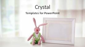  Presentation with toy - PPT layouts consisting of kids frame - kid's toy on the table background and a cream colored foreground