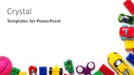  Presentation with kids space - Colorful PPT layouts enhanced with kids-toys-frame-on-white backdrop and a white colored foreground