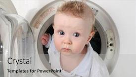  Presentation with baby - Colorful presentation theme enhanced with pure baby from washer 2 backdrop and a light gray colored foreground