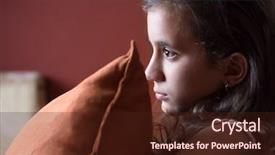  Presentation with film television media - Beautiful theme featuring kids tv - hispanic girl watching television late backdrop and a  colored foreground