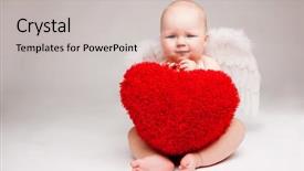  Presentation with cute flower heart - Amazing PPT layouts having sausages in form of hearts scrambled eggs and parsley on color plate isolated on white backdrop and a mint green colored foreground