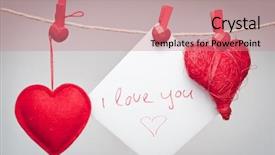  Presentation with white dove heart - PPT theme having kids valentines - hearts and blank card isolated background and a coral colored foreground