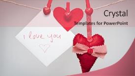  Presentation with white dove heart - Cool new presentation theme with kids valentines - hearts and blank card isolated backdrop and a coral colored foreground