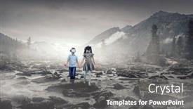  Presentation with virtual reality - PPT layouts consisting of kids-wearing-virtual-reality-goggles background and a gray colored foreground