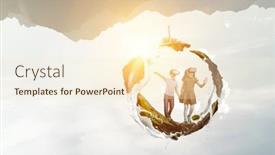  Presentation with virtual reality - Theme enhanced with kids-wearing-virtual-reality-goggles background and a cream colored foreground