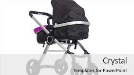  Presentation with pink and white roses shabby chic country - Theme consisting of kids wheel chair - child pram isolated background and a white colored foreground