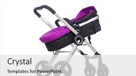  Presentation with pink and white roses shabby chic country - Colorful slide deck enhanced with kids wheel chair - child pram isolated backdrop and a white colored foreground