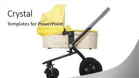  Presentation with pink and white roses shabby chic country - Beautiful slide deck featuring kids wheel chair - child pram isolated backdrop and a  colored foreground