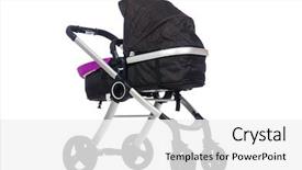  Presentation with pink and white roses shabby chic country - Theme having kids wheel chair - child pram isolated background and a white colored foreground