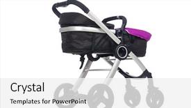  Presentation with white - Cool new PPT theme with kids wheel chair - child pram isolated backdrop and a white colored foreground