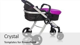  Presentation with pink and white roses shabby chic country - Presentation theme featuring kids wheel chair - child pram isolated background and a  colored foreground