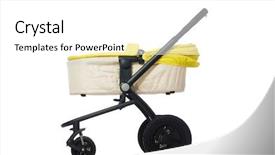  Presentation with pink and white roses shabby chic country - Colorful presentation theme enhanced with kids wheel chair - child pram isolated backdrop and a  colored foreground