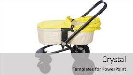  Presentation with pink and white roses shabby chic country - Beautiful presentation design featuring kids wheel chair - child pram isolated backdrop and a  colored foreground