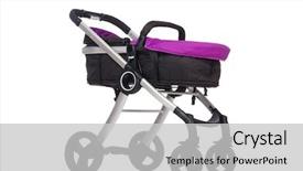  Presentation with pink and white roses shabby chic country - Cool new slide deck with kids wheel chair - child pram isolated backdrop and a  colored foreground