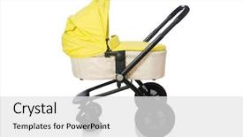  Presentation with pink and white roses shabby chic country - Amazing slide deck having kids wheel chair - child pram isolated backdrop and a  colored foreground