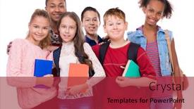  Presentation with clothes - Cool new presentation with kids with different complexion and clothes backdrop and a red colored foreground