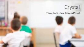  Presentation with jewish - Colorful presentation theme enhanced with kids-with-teacher-kids backdrop and a white colored foreground