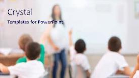  Presentation with israel - Presentation design featuring kids-with-teacher background and a sky blue colored foreground