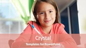  Presentation with work from hom - Presentation theme enhanced with kids writing - little girl doing home work background and a coral colored foreground