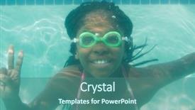  Presentation with underwater - Colorful slides enhanced with kidspeace - cute kid posing underwater backdrop and a  colored foreground