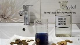  Presentation with metal detector - PPT theme having kiev incription latin - caustic ammonia background and a light gray colored foreground