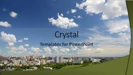  Presentation with sky is the limit - Audience pleasing PPT theme consisting of kiev sky backdrop and a teal colored foreground