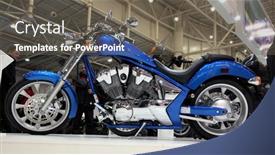  Presentation with motobike - Presentation theme enhanced with animal slide - snake isolated on white background background and a white colored foreground