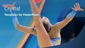  Presentation with rhythmic gymnastics gymnastics - Cool new PPT theme with kiev-ukraine-august-28-2013 backdrop and a ocean colored foreground