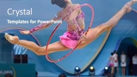  Presentation with rhythmic gymnastics gymnastics - Beautiful slide deck featuring colorful cucurbita squashs backdrop and a tawny brown colored foreground