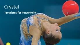  Presentation with rhythmic gymnastics gymnastics - Cool new theme with kiev-ukraine-august-30-jana backdrop and a ocean colored foreground